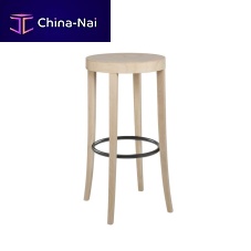 Contemporary bar stool BACCO SG01Abeechmetal basewooden base