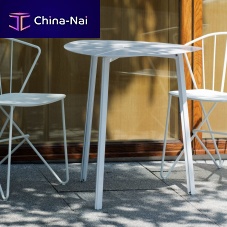 Contemporary bistro table Third aluminumaluminum baseoval