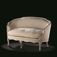 Louis XV style sofa L15 T C2fabricbeigewooden