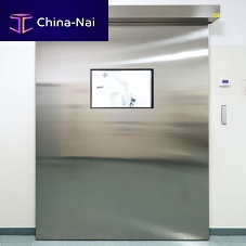 Interior door HB-SAITE1stainless steelslidingsemi-glazed