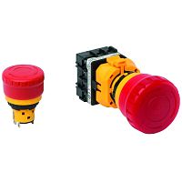 Mushroom switch ES-FB1W-XW1E-BV412MFR-YOsingle-poleIP65thermoplastic