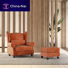 Contemporary armchair DALLASfabricwoodenwith removable cushion