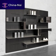 Modular bookcase IWALLcontemporarymetalblack