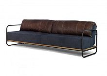 Contemporary sofa BRERAfabricleatherbrown