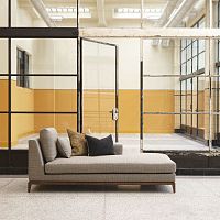 Contemporary daybed TENNESSEE MERIDIENNEfabricbeechbeech base