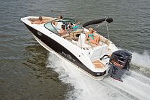 Outboard deck boat 243 DCdual-consolebowrideropen