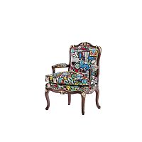 Traditional chair 5020PLindoorvelvetmahogany base