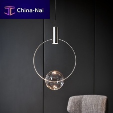 Blown glass lamp Keshipendantbronzecopper