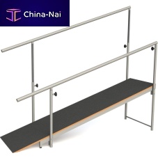 Height-adjustable rehabilitation parallel bars 10.FI.5003base-mounted