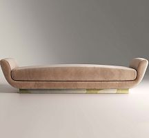 Contemporary daybed KEATONvelvetbrass baseindoor