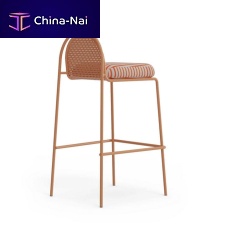 Contemporary bar chair RIVIERAindoorfabricstainless steel base