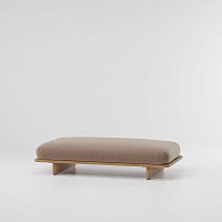 Contemporary bench MESHteakfabricaluminum