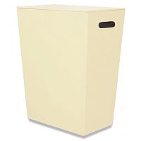 Leather laundry basket CREAM