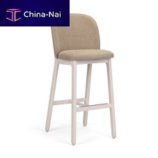 Contemporary bar chair ARCOindoorfabricwooden base