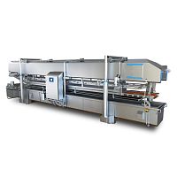 Continuous industrial fryer meatelectricstainless steel