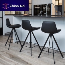 Contemporary bar chair RAFAELindoorleatherlacquered metal base