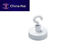Flat pot holding magnet Typ DMAG / Typ 200 Feferritewith threaded insertwith hook