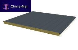 Facade cladding sandwich panel JI VULCASTEEL WALL LINAIREmetal facingrock wool core