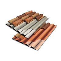 Pitched roofing sheet TEGOLIT 200 PLUSPVAroof tile lookcolored