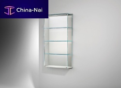 Wall-mounted shelf VITROcontemporarystainless steelglass