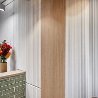 Wall-mounted decorative panel CORRUGATEDfor interiorlightweightfireproof