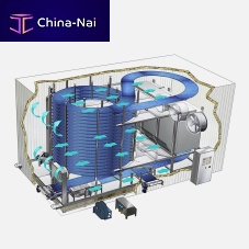 Spiral freezer processcoolingfor food applications