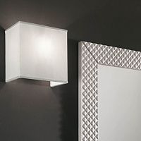 Contemporary wall light VELAmetalfabricrectangular