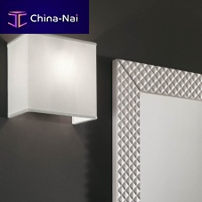 Contemporary wall light VELAmetalfabricrectangular