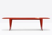 Contemporary table FRANKlacquered MDFglasslaminate