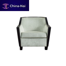 Contemporary club chair MILANO : ACQUAMARINA ACQ 02Bfabricbeechwith removable cover
