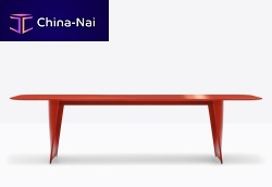 Contemporary table FRANKlacquered MDFglasslaminate