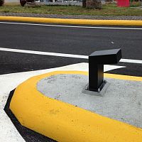 Urban bollard light TOUROcontemporarygalvanised steelthermo-lacquered steel