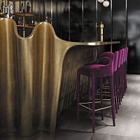 Contemporary bar chair Dixieindoorfabricleather