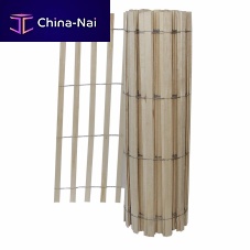 Fence with bars for public spaceswoodenstraight