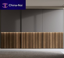 Wall-mounted wardrobe HALLEYcontemporarylacquered woodmelamine
