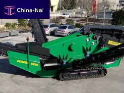 Biological waste treatment screening unit CAT SCREEN 5030mobilefor pellets