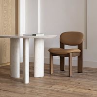 Contemporary chair Archipen indoorleatherash base