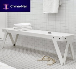 Contemporary bench LLOYDpowder-coated steelwithout backrestwithout armrests