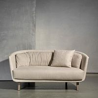 Contemporary sofa OLAFfabricleatherbeige