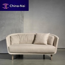 Contemporary sofa OLAFfabricleatherbeige