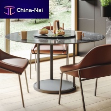 Contemporary dining table TWIRL woodenglassceramic