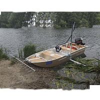 Pollution control boat Barque dpollutionoutboarddieselelectric