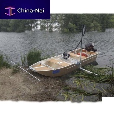 Pollution control boat Barque dpollutionoutboarddieselelectric
