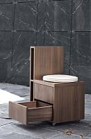 Contemporary chair QUATRE SAISONSindoorwoodenwith storage compartment