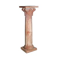 Terracotta column Colonna Con Capitellodecorative