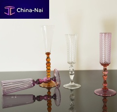 Glass champagne flute IVY ROSEcommercialfor domestic use