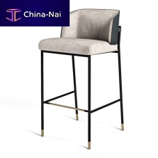 Contemporary bar chair V242indoorleathermetal