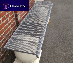 Contemporary public bench steelaluminumstainless steel