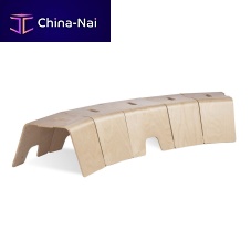 Contemporary bench Moosewoodenwithout backrestwithout armrests