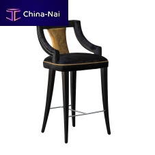 Traditional bar chair BELLAindoorfabricwooden base